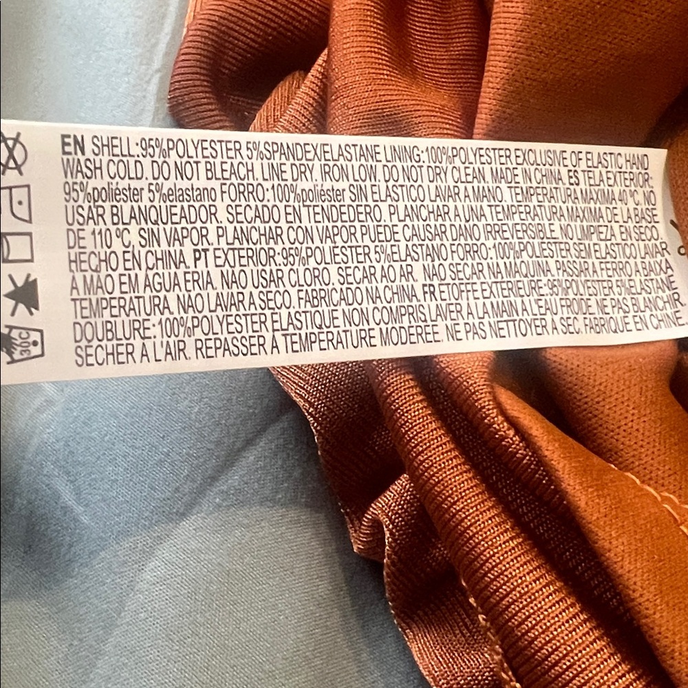 Rust One-Shoulder Ruched Dress - Picture 7 of 7